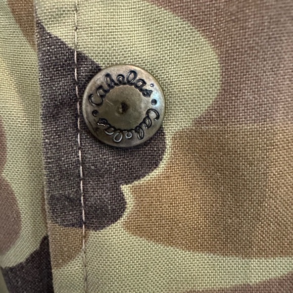 VTG CABELAS Men's SZ Large USA GoreTex Frogskin Camo Hooded Hunting Jacket Coat - Picture 4 of 9